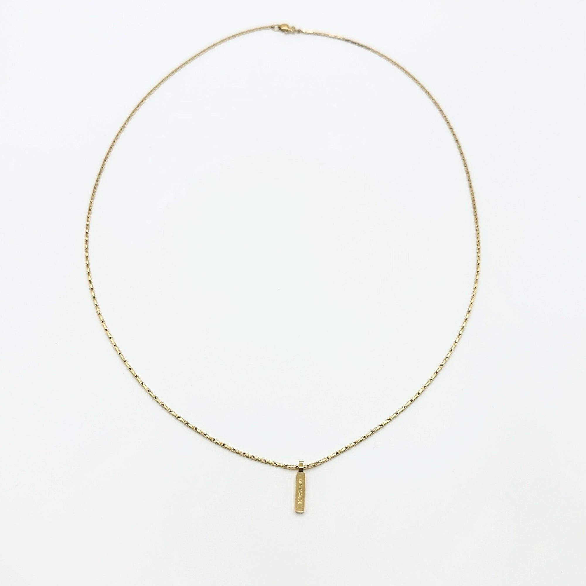 Wire Chain Necklace | Adjustable 18K Gold-Plated Men Necklace