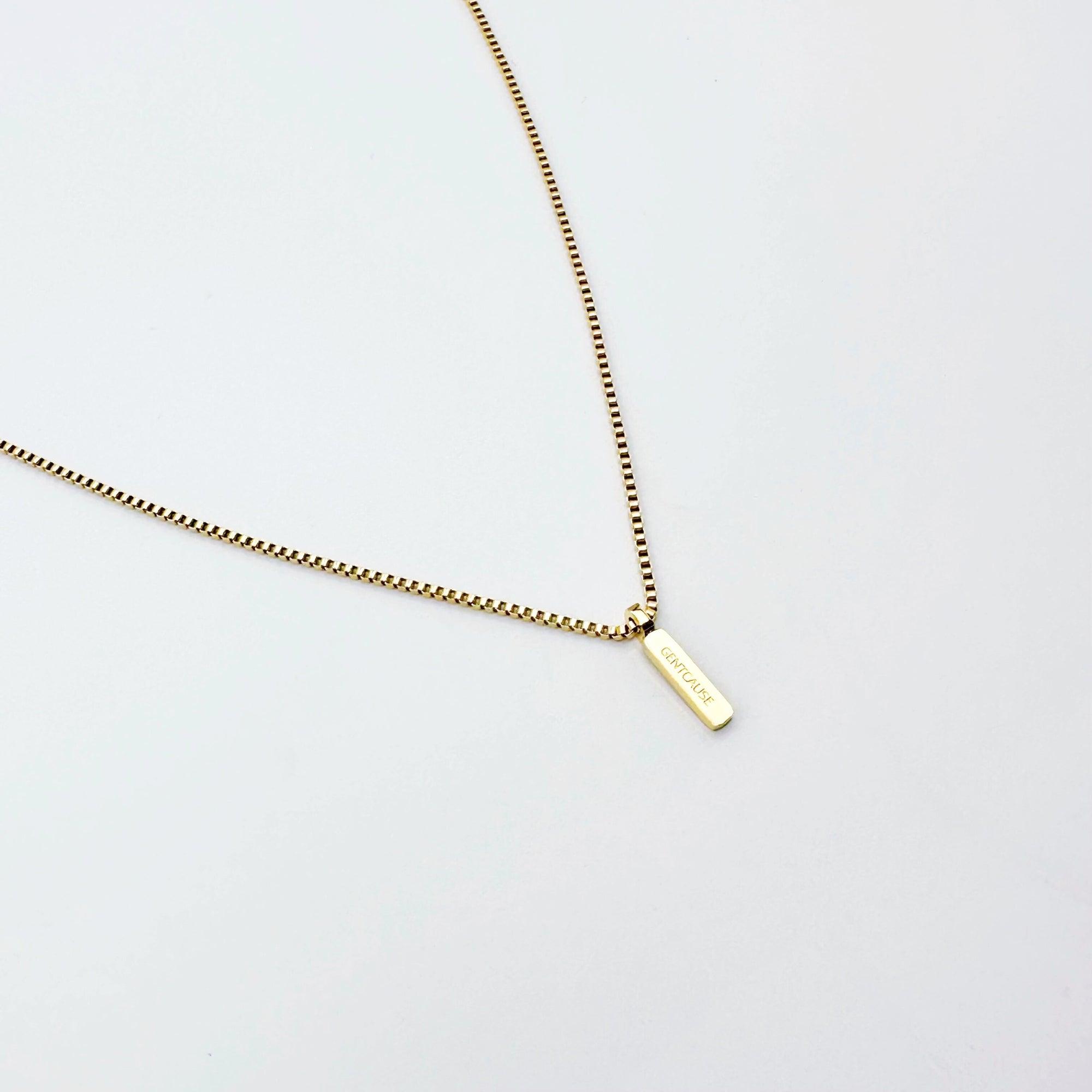 Box Chain Necklace | Adjustable 18K Gold-Plated Men Necklace