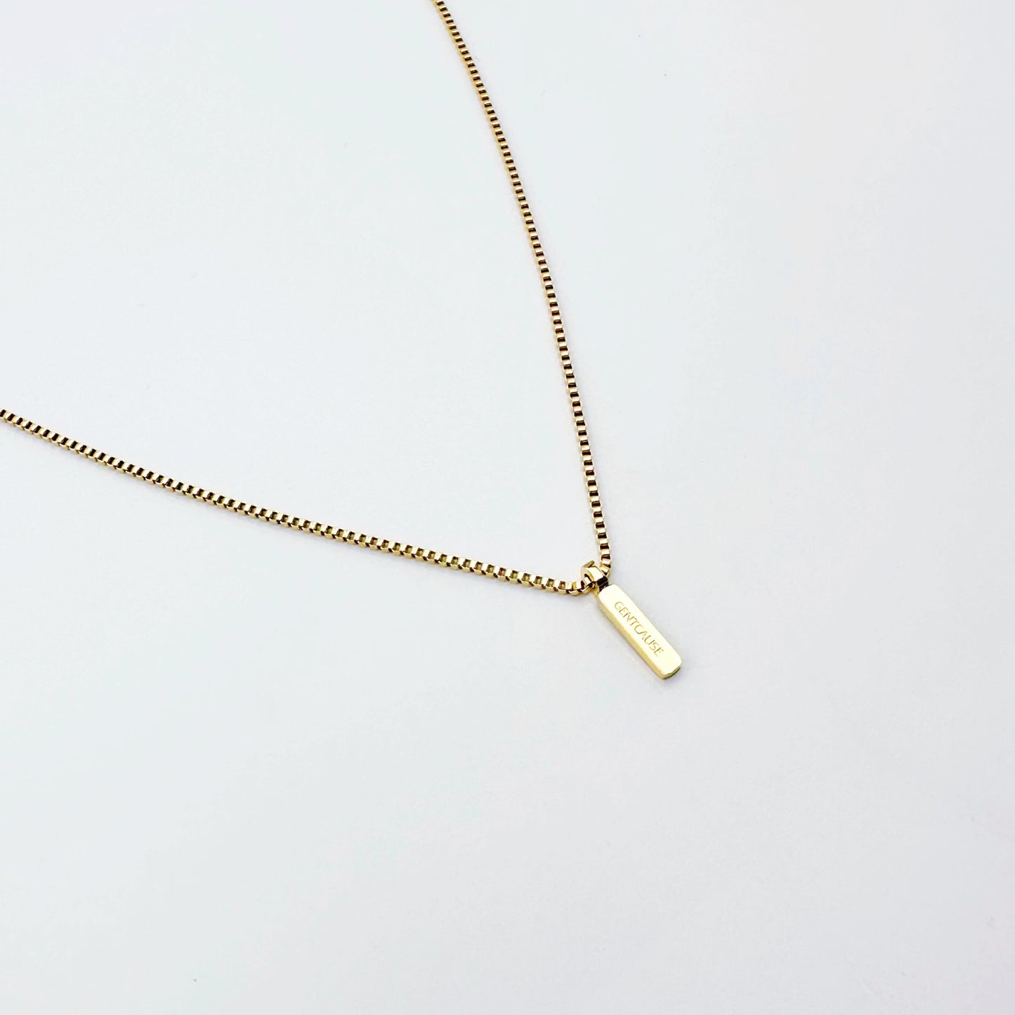 Box Chain Necklace | Adjustable 18K Gold-Plated