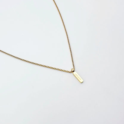 Box Chain Necklace | Adjustable 18K Gold-Plated