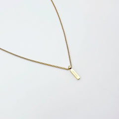 Box Chain Necklace | Adjustable 18K Gold-Plated Men Necklace