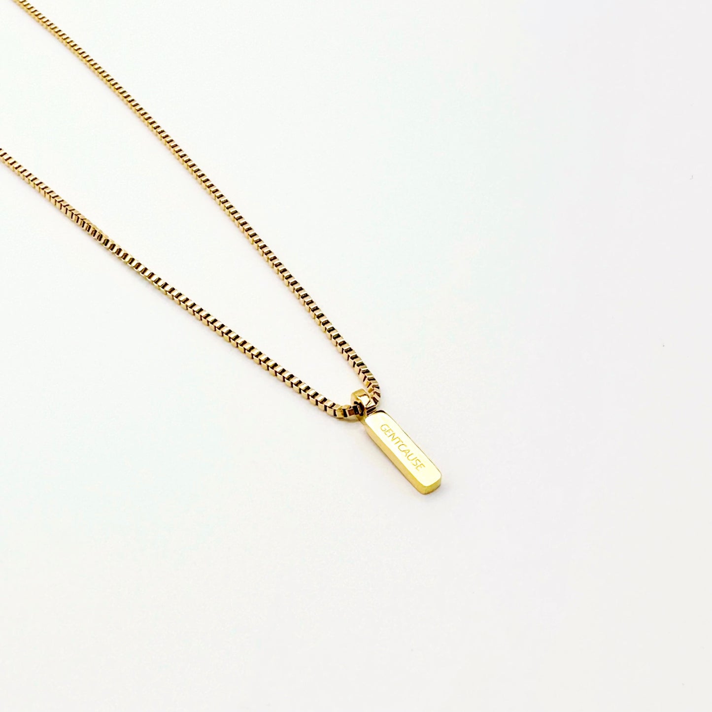 Box Chain Necklace | Adjustable 18K Gold-Plated