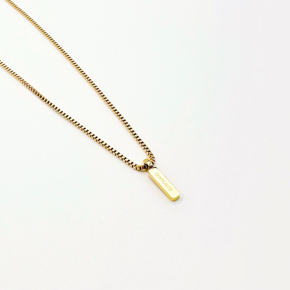 Box Chain Necklace | Adjustable 18K Gold-Plated Men Necklace