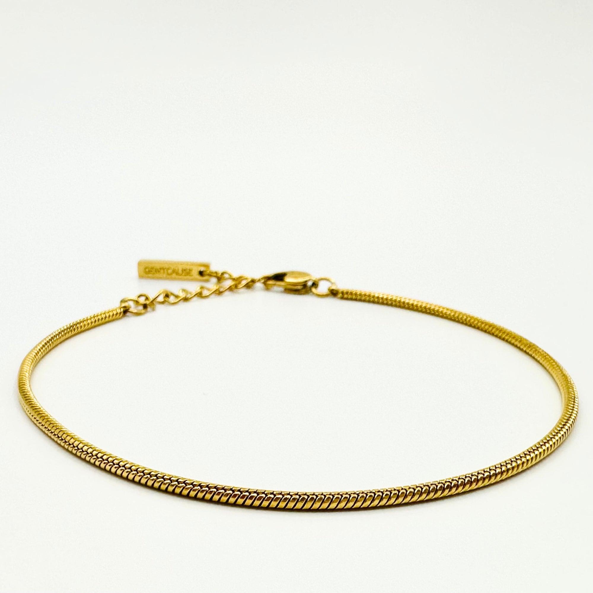 Snake Chain Bracelet | Adjustable 18K Gold-Plated Men Bracelet