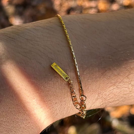 Wire Chain Bracelet | Adjustable 18K Gold-Plated