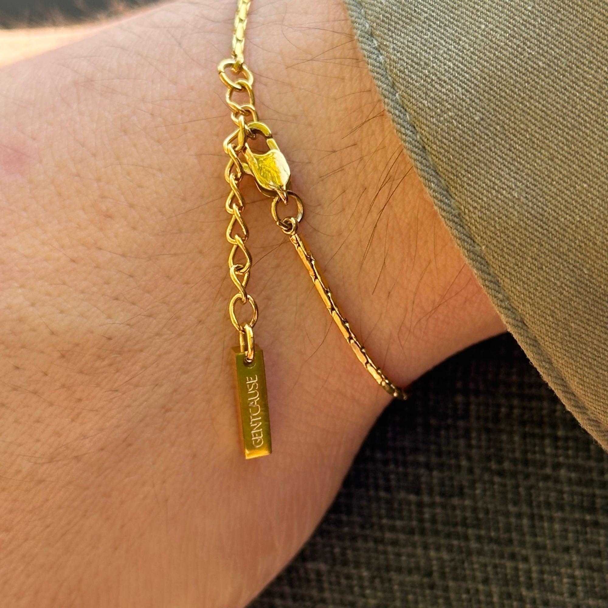 Wire Chain Bracelet | Adjustable 18K Gold-Plated