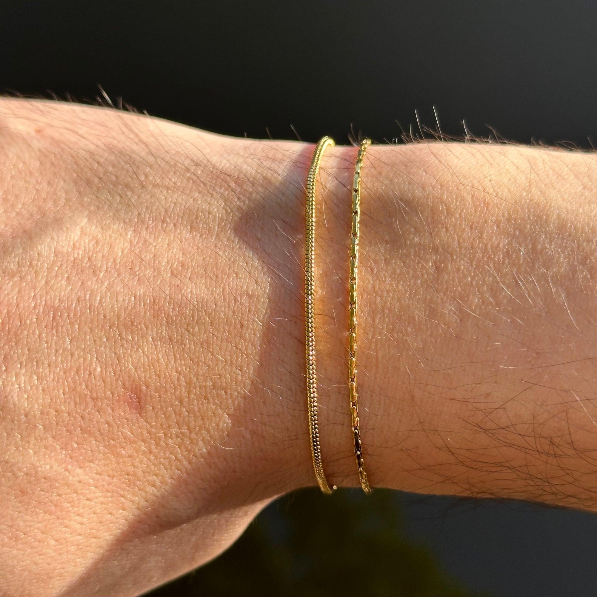 Wire Chain Bracelet | Adjustable 18K Gold-Plated