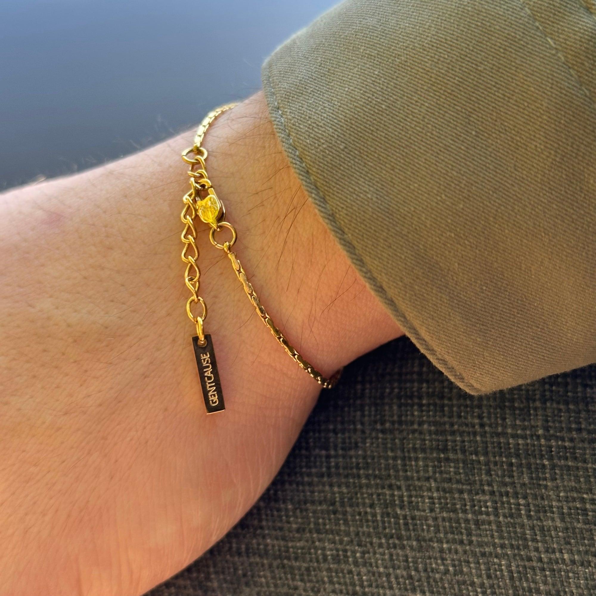 Wire Chain Bracelet | Adjustable 18K Gold-Plated